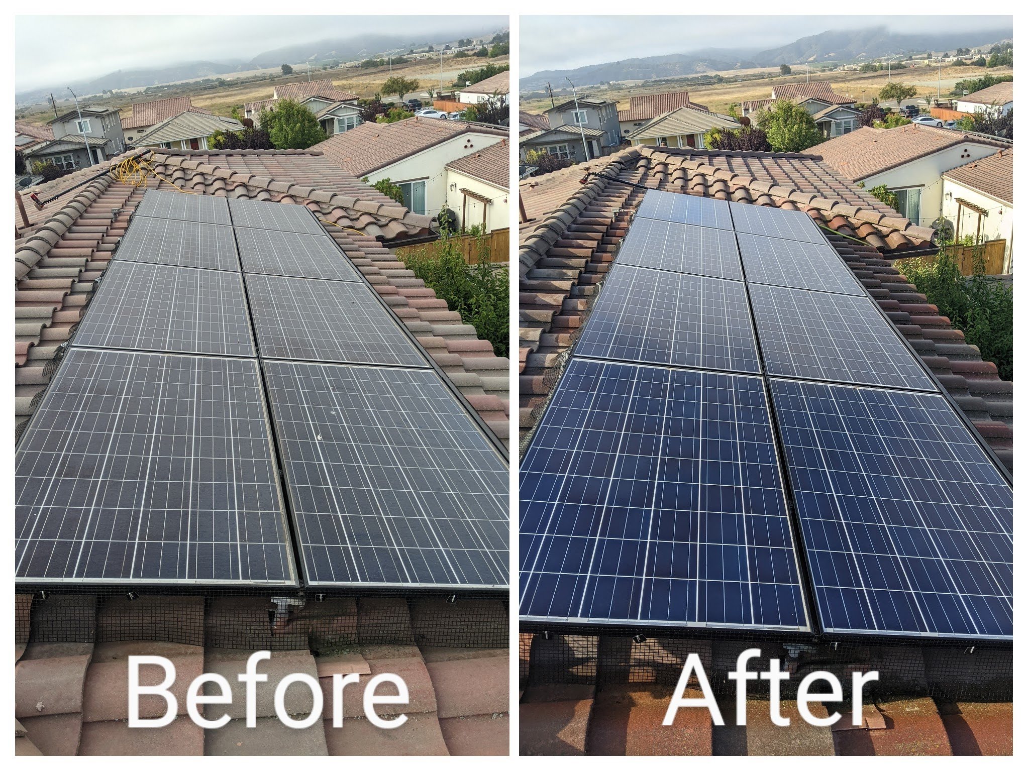 Solar panel cleaning