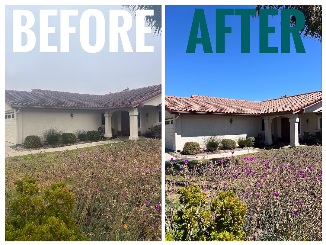 Amazing Concrete Tile Roof Cleaning in Nipomo, CA 