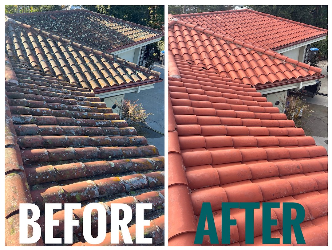 Astonishing Clay Tile Roof Cleaning In Arroyo Grande , CA 