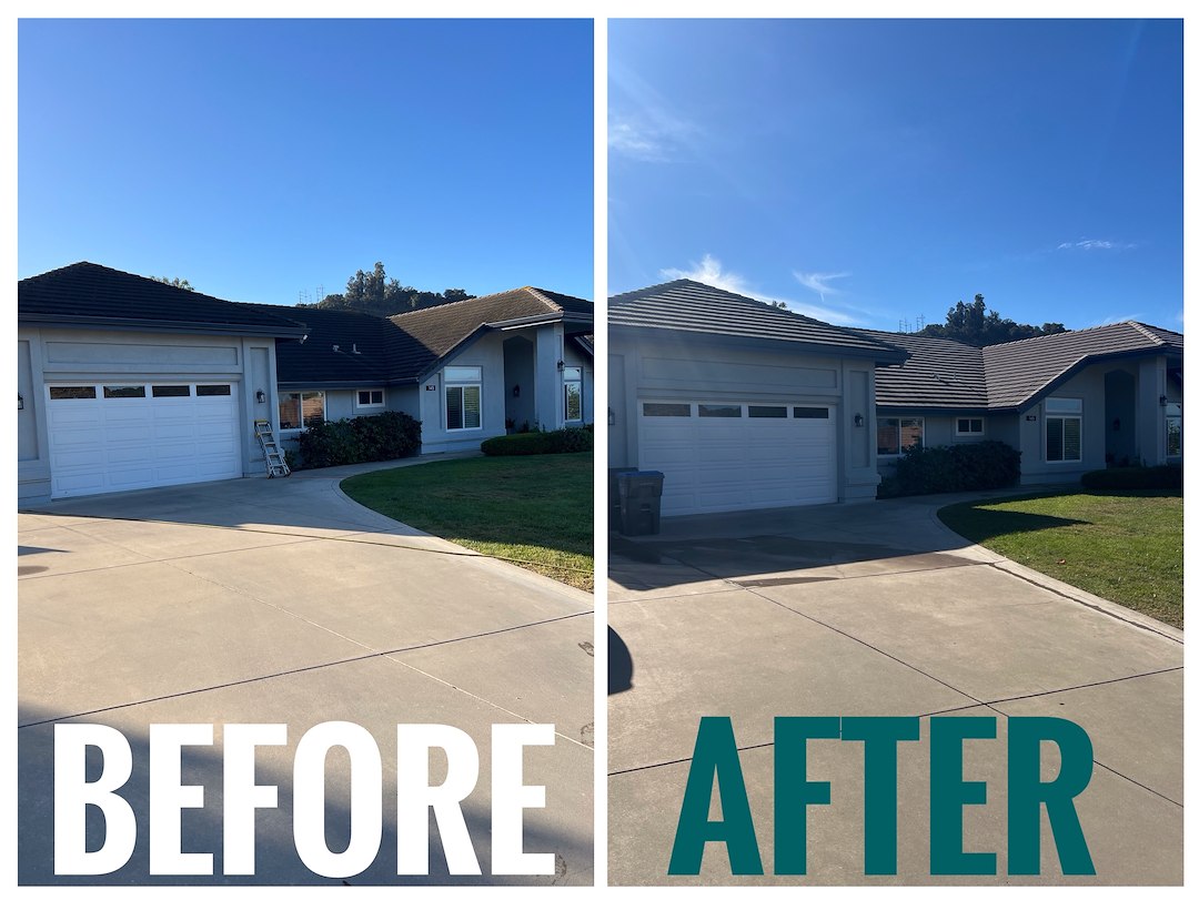 Awesome Insurance Concrete Tile Roof Cleaning In Arroyo Grande, CA 