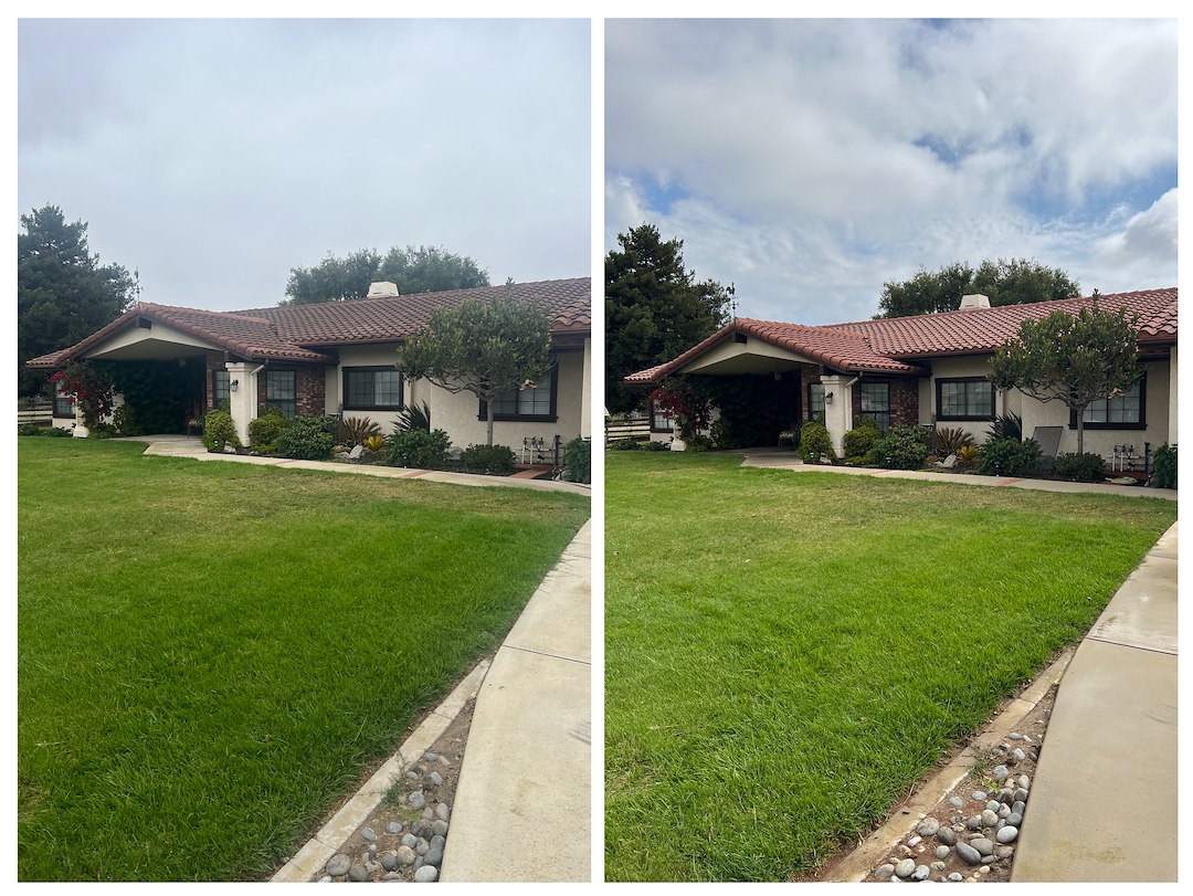 Concrete Tile Roof Cleaning Before Solar Installation in Nipomo, CA 