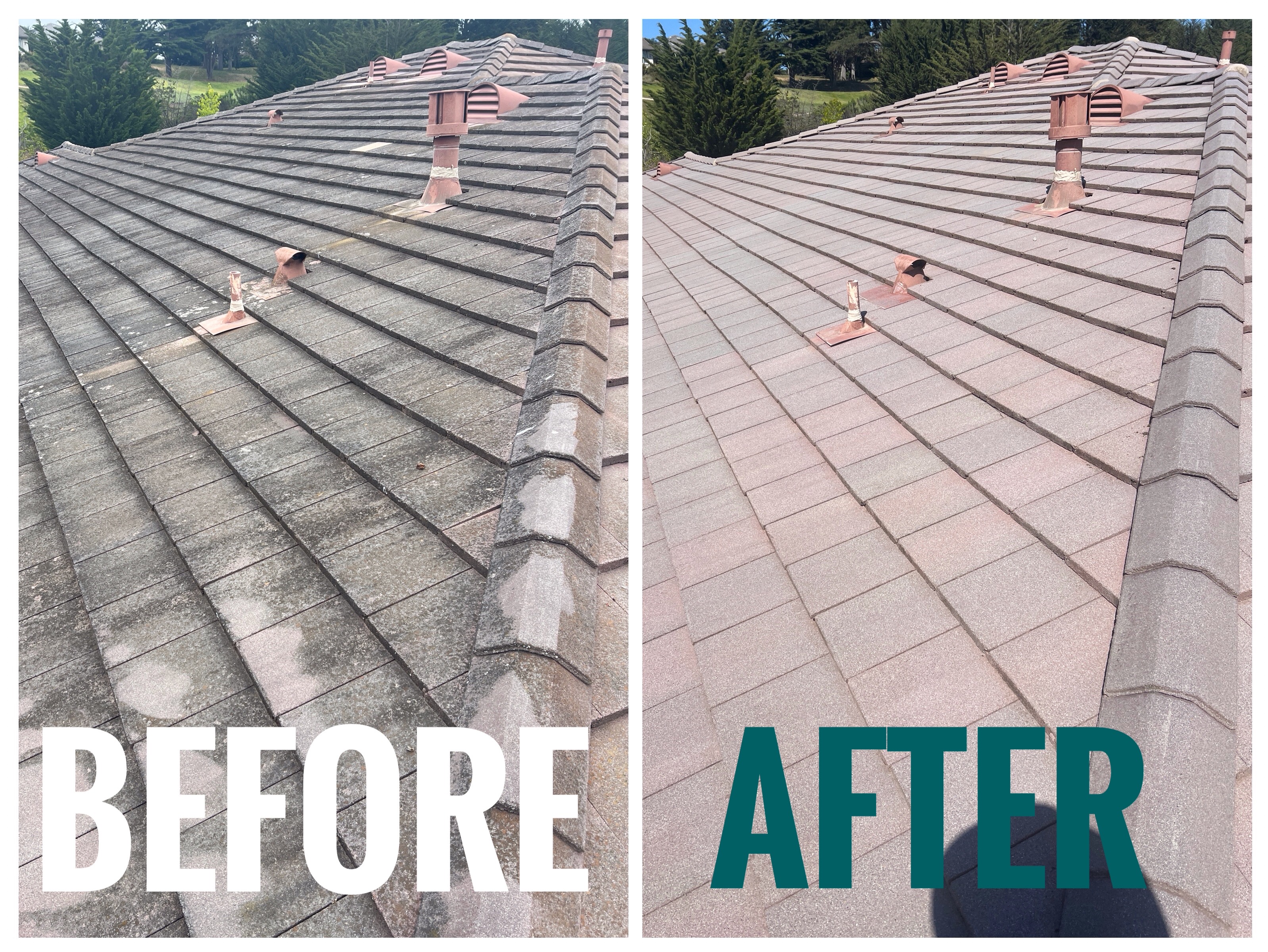 Glamorous Concrete Tile Roof Cleaning in Arroyo Grande, CA 