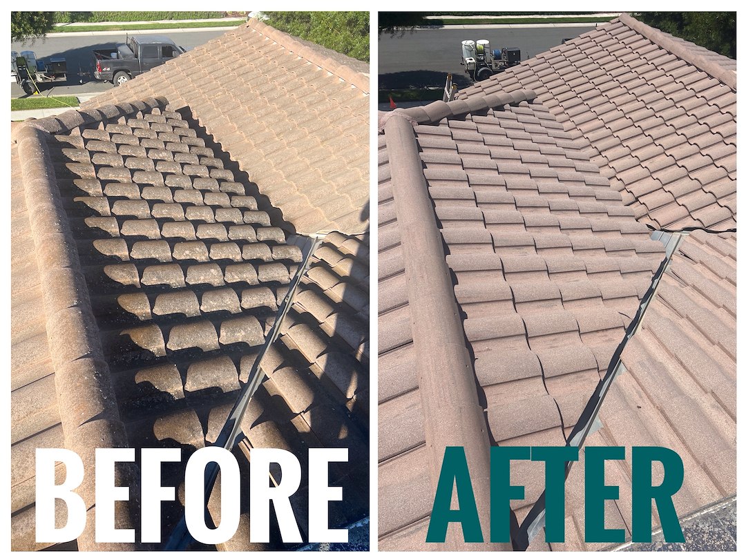 Radiant Concrete Tile Roof Cleaning in Nipomo, CA 